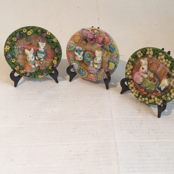Other - NWOT and Vintage 1990s Three mini Easter collectible plates